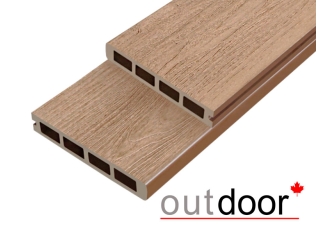 Террасная доска ДПК Outdoor 3D 150*25*4000 мм. завершающая NEVADA/CALIFORNIA  дуб