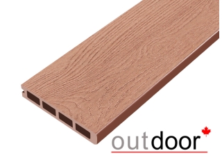 Террасная доска ДПК Outdoor 3D 150*25*4000 мм. завершающая NEVADA/CALIFORNIA красное дерево