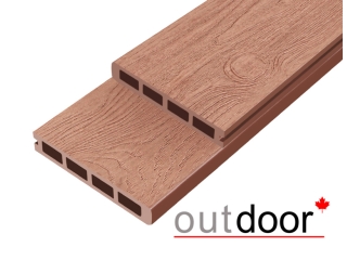 Террасная доска ДПК Outdoor 3D 150*25*4000 мм. завершающая NEVADA/CALIFORNIA красное дерево