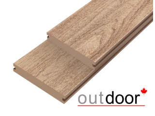 Террасная доска ДПК Outdoor 3D 140*25*3000 мм. полнотелая NEVADA/CALIFORNIA BROWN дуб