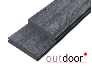 Террасная доска ДПК Outdoor 3D 140*25*3000 мм. полнотелая NEVADA/CALIFORNIA черная