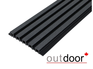 Панель универсальная ДПК Outdoor 3D 220*25*4000 мм. шлифованная черная