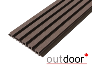Панель универсальная ДПК Outdoor 3D 220*25*4000 мм. шлифованная мореный дуб