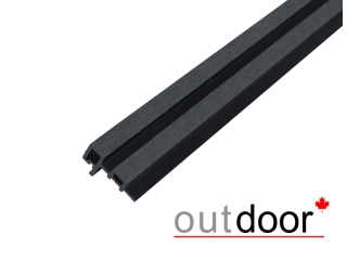 Угловой элемент для панели ДПК Outdoor 85*55*4000 мм. шлифованный черный