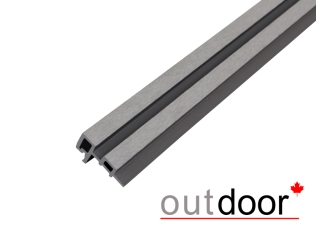 Угловой элемент для панели ДПК Outdoor 85*55*4000 мм. шлифованный серый