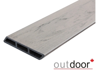 Доска заборная Ромбус ДПК Outdoor 122*22*3000 мм. браш серая микс