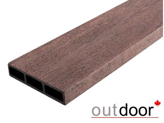 Доска заборная ДПК Outdoor 115*22*4000 мм. STORM BROWN коричневая микс