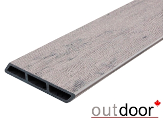 Доска Ромбус ДПК Outdoor 122*22*3000 мм. STORM GREY серая микс