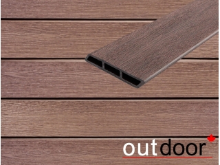 Доска Ромбус ДПК Outdoor 122*22*3000 мм. STORM BROWN коричневая микс