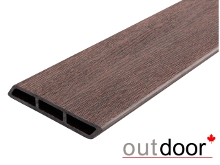 Доска Ромбус ДПК Outdoor 122*22*3000 мм. STORM BROWN коричневая микс