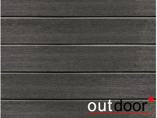 Доска Ромбус ДПК Outdoor 122*22*4000 мм. STORM BLACK черная