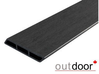 Доска Ромбус ДПК Outdoor 122*22*4000 мм. STORM BLACK черная