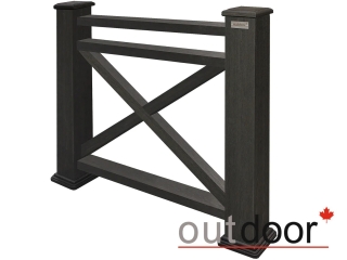 Ограждение из ДПК Outdoor "Кантри плюс" 1000*1000 мм. 3D STORM BLACK