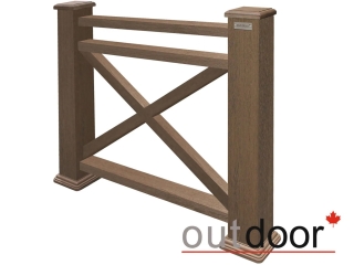 Ограждение из ДПК Outdoor "Кантри плюс" 1000*1000 мм. 3D STORM BROWN
