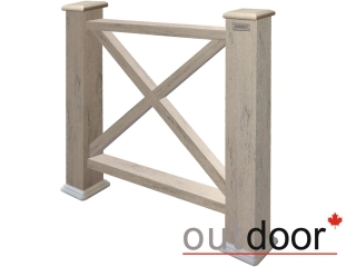 Ограждение из ДПК Outdoor "Кантри" 1000*1000 мм. 3D STORM GREY