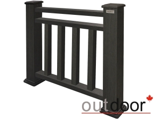 Ограждение из ДПК Outdoor "Классик плюс" 1000*1000 мм. 3D STORM BLACK