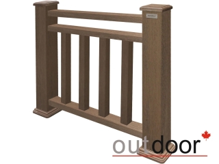 Ограждение из ДПК Outdoor "Классик плюс" 1000*1000 мм. 3D STORM BROWN