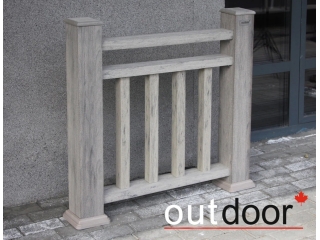 Ограждение из ДПК Outdoor "Классик плюс" 1000*1000 мм. 3D STORM GREY