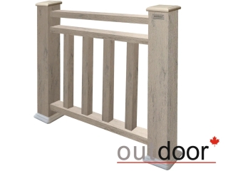 Ограждение из ДПК Outdoor "Классик плюс" 1000*1000 мм. 3D STORM GREY