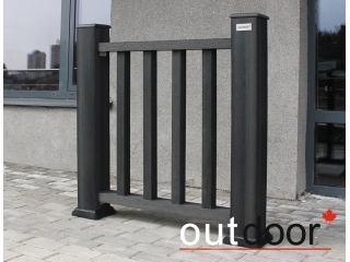 Ограждение из ДПК Outdoor "Классик" 1000*1500 мм. 3D STORM BLACK