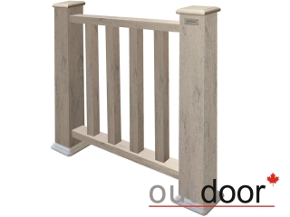 Ограждение из ДПК Outdoor "Классик" 1000*1000 мм. 3D STORM GREY
