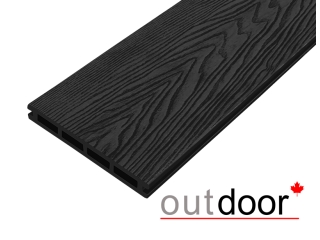 Террасная доска ДПК Outdoor 3D 150*20*3000 мм. HAVANA/вельвет черная