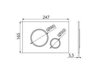 Кнопка управления для скрытых систем инсталляции M778-5