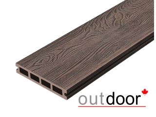 Террасная доска ДПК Outdoor 3D 150*25*3000 мм. NEVADA/вельвет коричневая микс