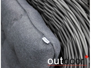 Комплект мебели из ротанга OUTDOOR Касабланка (3-местный диван, 2 кресла, стол), ш/п, графит