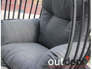 Подвесное кресло "кокон" из ротанга OUTDOOR Самуи, черное