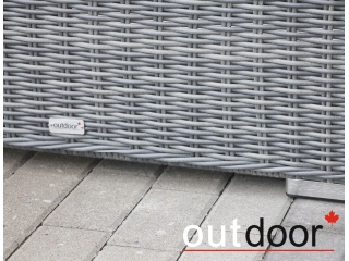 Комплект мебели из ротанга OUTDOOR Флорида (3-местный диван, 2 кресла, стол), у/п, светлый микс