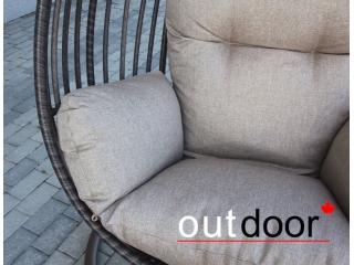 Подвесное кресло "кокон" из ротанга OUTDOOR Самуи, коричневое
