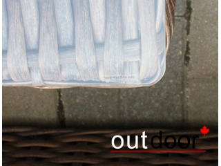 Комплект мебели из ротанга OUTDOOR Санторини (угловой диван, стол), широкое плетение, коричневый