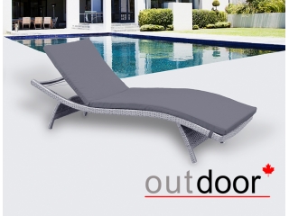 Шезлонг из ротанга OUTDOOR Палермо, светлый микс