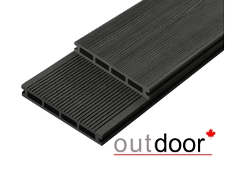 Террасная доска ДПК Outdoor 3D 150*25*4000 мм. STORM/вельвет черная