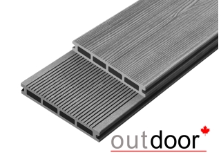 Террасная доска ДПК Outdoor 3D 150*25*3000 мм. STORM/вельвет серая микс