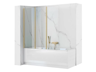 Шторка на ванную Rea Agat 3-120 gold matt W2501