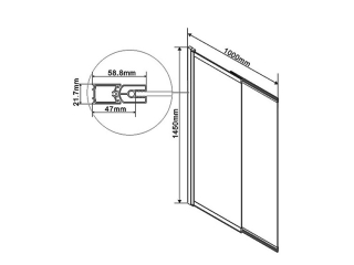 Душевая шторка на ванну Vincea VSB-1E100CG