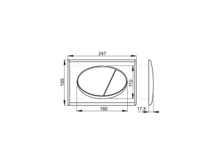 Кнопка управления AlcaPlast хром матовый M72