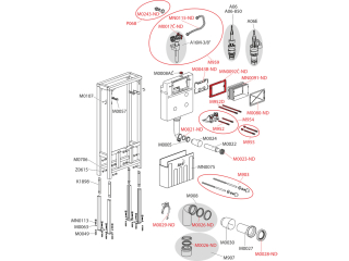 Скрытая система инсталляции для сухой установки (в пространство) Alcaplast AM116 Solomodul