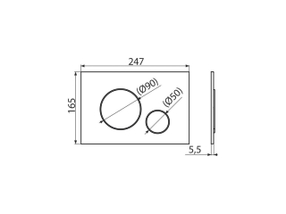Кнопка управления хром глянцевый M671