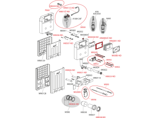 Скрытая система инсталляции для замуровывания в стену Alcaplast AM100 Alcaмodul