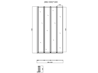 Душевая шторка на ванну Vincea VSB-31100CL