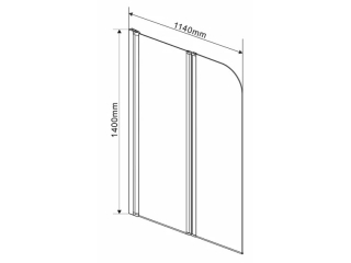 Душевая шторка на ванну Vincea VSB-12114CH-L