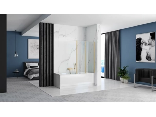 Шторка на ванную Rea Agat 3-120 gold matt W2501