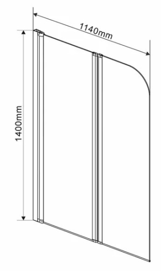 Душевая шторка на ванну Vincea VSB-12114CH-L